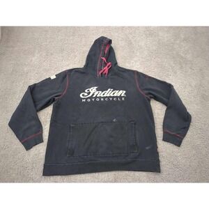 Indian Motorcycle Hoodie Mens‎ 2XL Pullover Sweatshirt Embroidered Biker